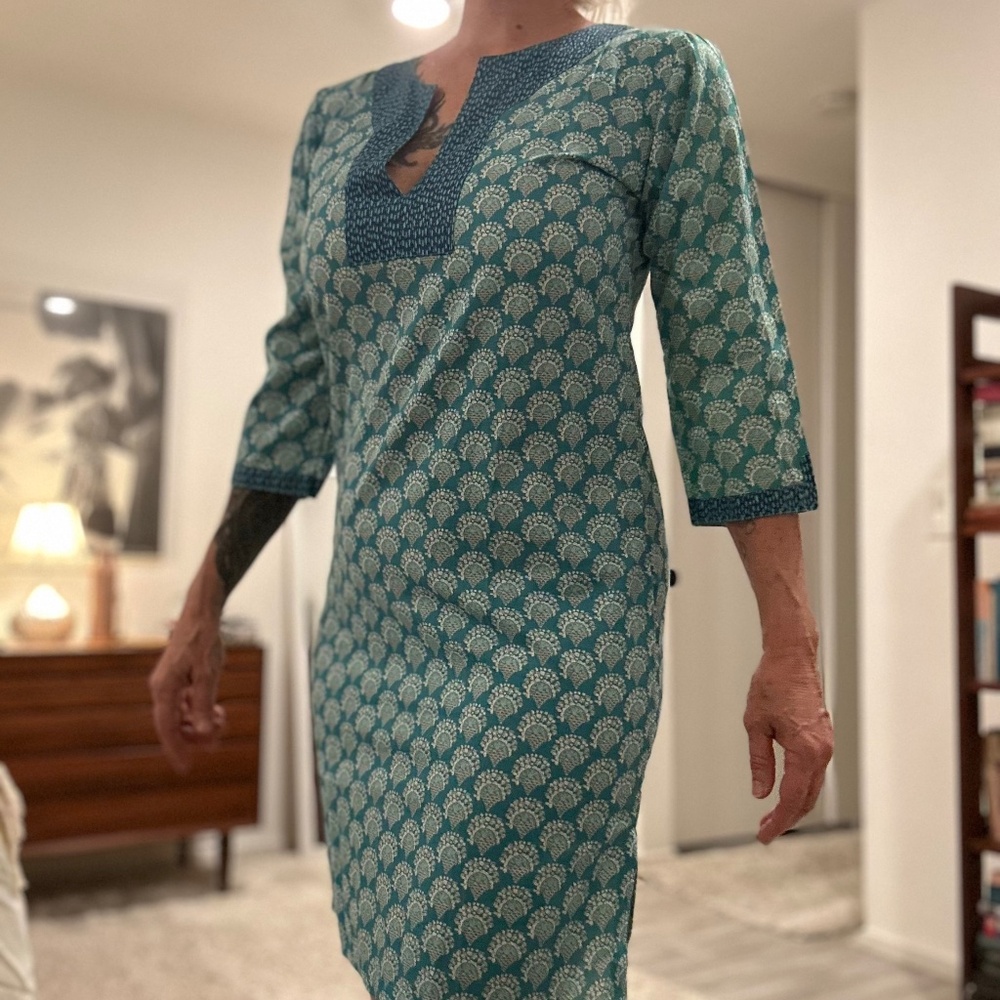 ROCK FLOWER PAPER MINI DRESS TUNIC - M